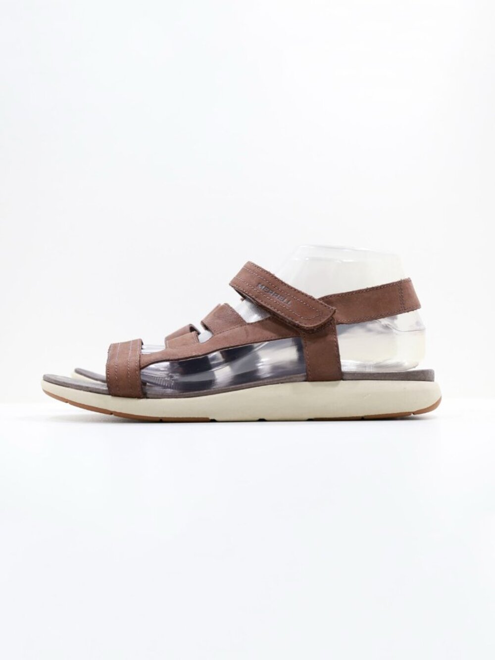 Merrell Bracken Brown Leather Lightweight Flat Sandals - Women's 11